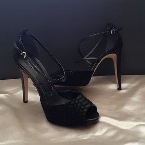 Charles by Charles David Black Suede Heels